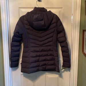 32 Degrees Women's Puffer Jacket - Hooded, charcoal grey